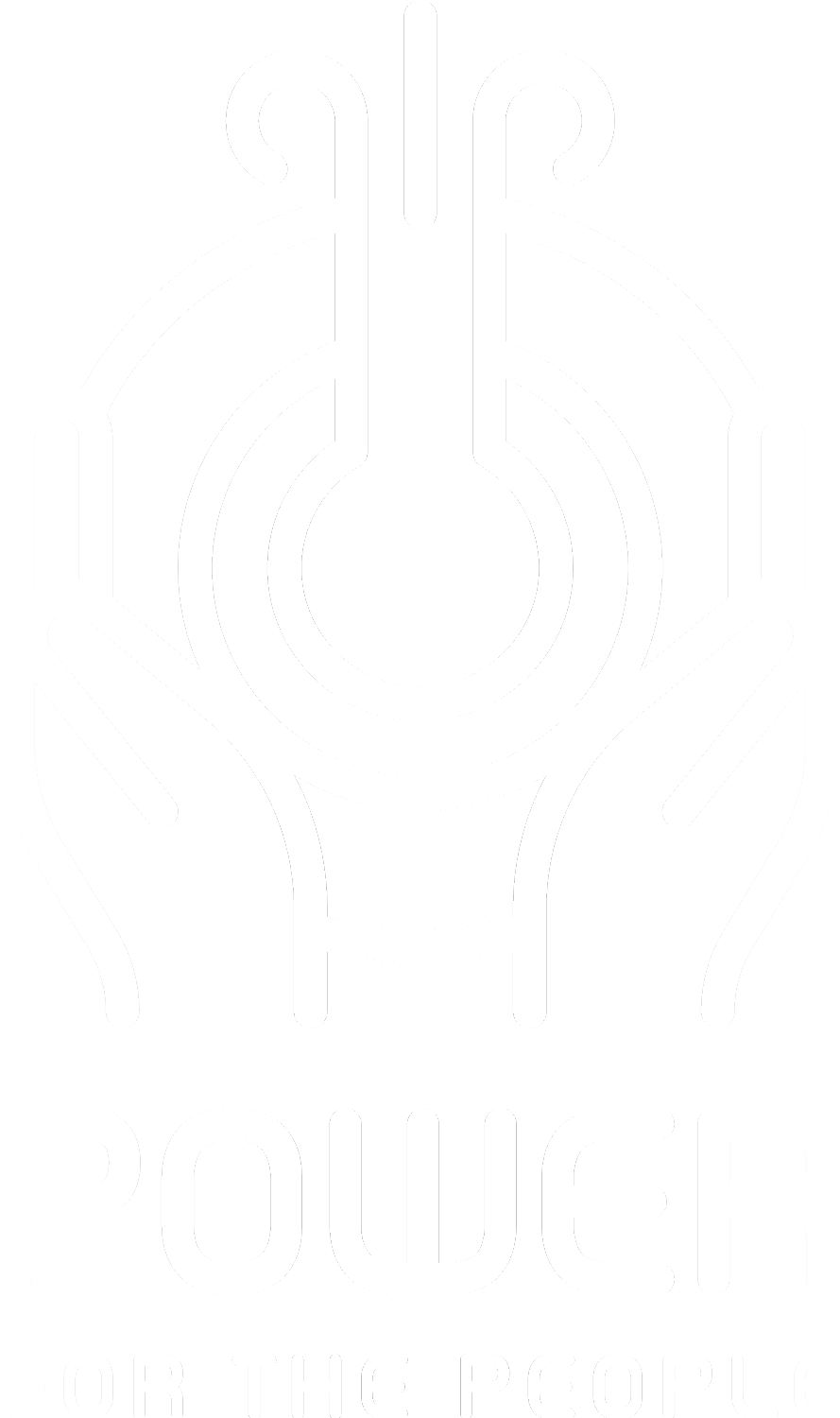 Power for the People Logo - White Power for the People Logo - White